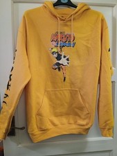 Anime Naruto Shippuden Shonen Jump Hoodie Adult Medium Yellow Sweatshirt Sweater