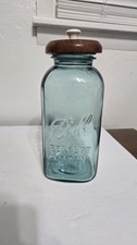 Ball Perfect Mason #5 Blue 1/2 Gallon Square Canning Jar