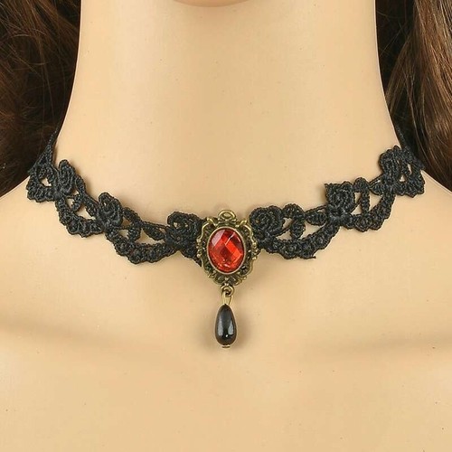Black lace victorian vintage - black,