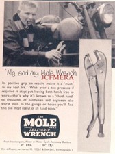 MOLE Self-Grip Wrench Tool ADVERT : Small 1961 Print 670/05
