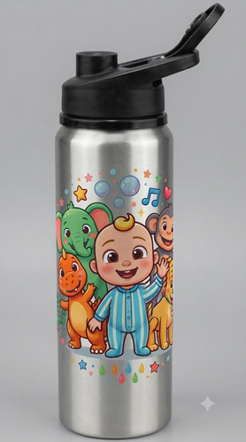 Kids sports water bottle 750ml - water,