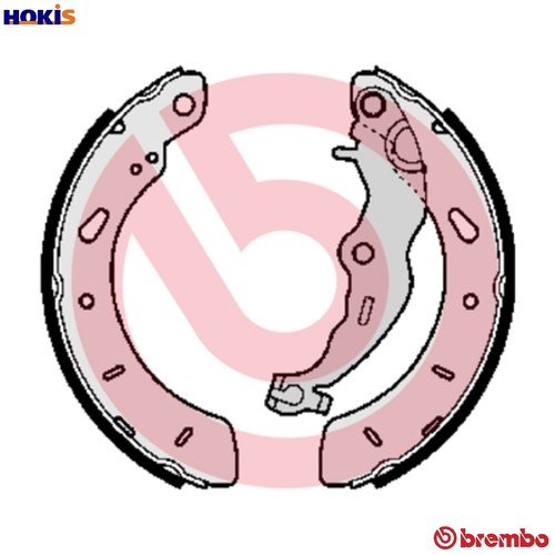 Brake shoe set 551 - shoe, 24