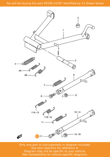 Suzuki bolt 09100 10187 oem - 09100-10187,