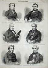 Old Antique Print 1858 Earl