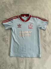 Vintage 1985-87 Liverpool FC Away Shirt Crown Paints Adidas Boys 32” Rare