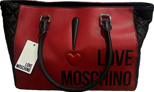 Love moschino red black faux - red, &