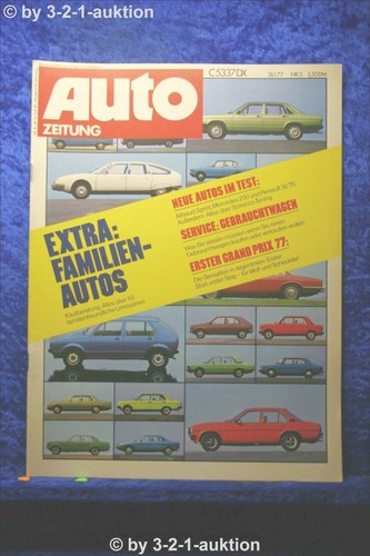 Car magazine mercedes 200 - 3/77,
