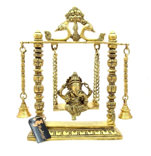 Brass ganesha jhoola swing - on,