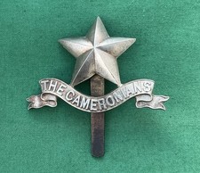 Early Cameronians Pagri Badge ~ 100% Genuine British Army Military Cap Badge..