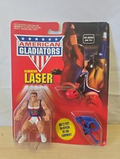 Vintage American Gladiators LASER (USA TV Show) 3.5" Mattel Figure 1991, BNIB.