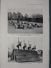 1915 WWI WW1 PRINT ~ SCOTS GUARDS IN TRAINING AT CATERHAM ~ FOOD GUARDS DEPOT