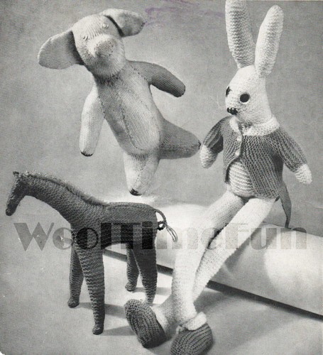Vintage toy 1940s knitting - vintage,