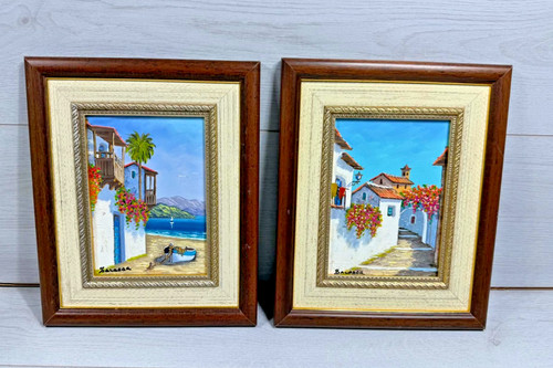 Pair vintage salazar signed - vintage,