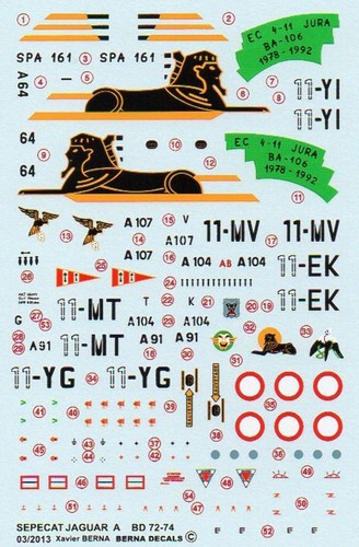 Berna decals bd72 72 - bd72-74, 1:72