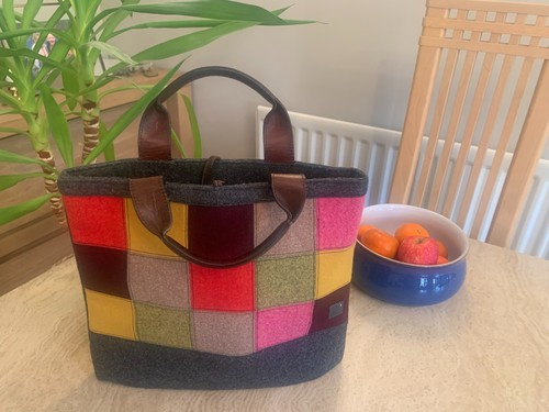 Multicoloured felt bag - multicoloured,
