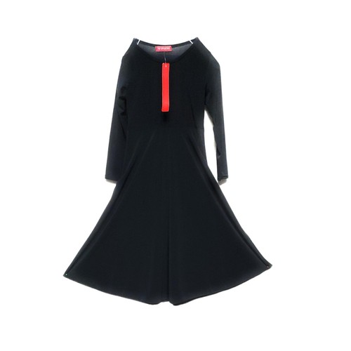Plain black girls abaya - black,