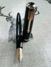 Parker Duofold Maxima Fountain Pen, 14k huge Num 50 F nib, Serviced, c1958