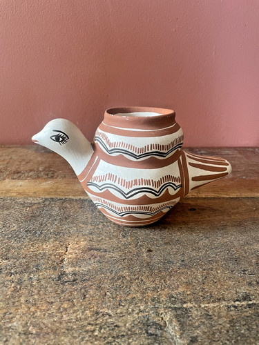 Hand painted terracotta - terracotta, bird