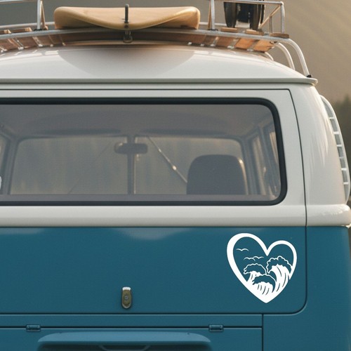 Ocean waves vinyl decal - ocean,