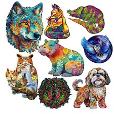 Wooden animal jigsaw puzzle - animal,