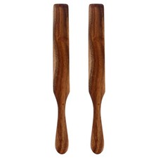  2 Pcs Wood Utensils Butter Paddles Cream Spreader Creamy Spatula