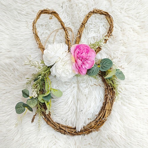 Easter bunny wreath - easter,