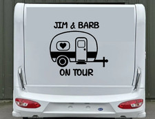 Campervan Personalised ON TOUR campsite Vinyl Decal Caravan Sticker Graphic