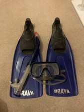 Snorkel, Mask And Flippers Size 9-10