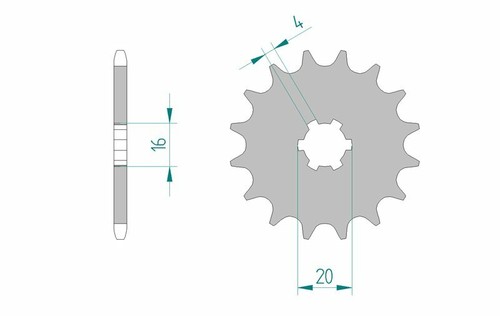 Afam standard steel pinion - standard,