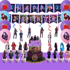 Descendants Party Decoration 33 Descendants Birthday Balloons Banner Tablecloth