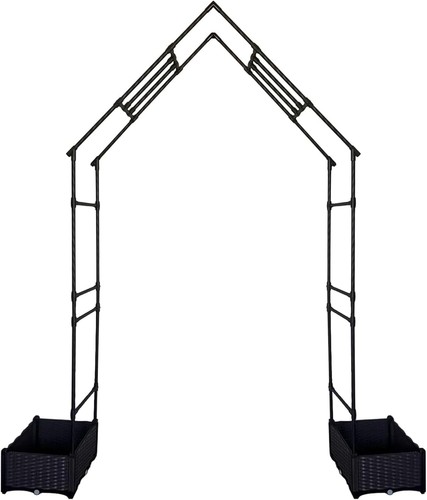 Sturdy metal garden arbour - garden,