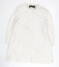 Zara Women’s White Mid-Length Coat Size S