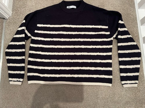 Zara striped knit sweater - striped,