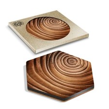 1 x Hexagon Coaster - Tree