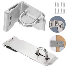 Stainless Steel Burglar-proof Padlock Hasp Shed Latch Door Clasp Lock Gate Bolt