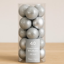 Pack christmas baubles 60mm - 40,