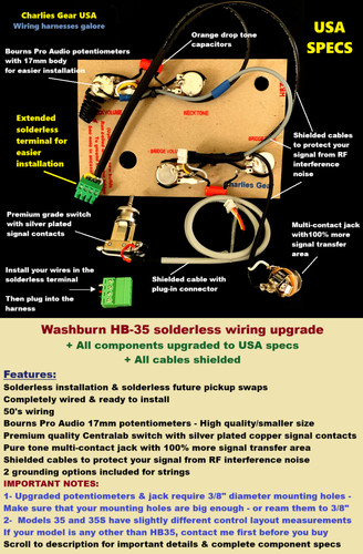 Washburn hb35 solderless - washburn,