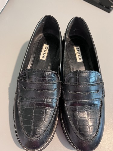 Dune black leather loafers - dune,