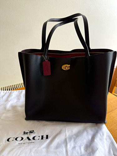 Coach pebbled black - black, leather
