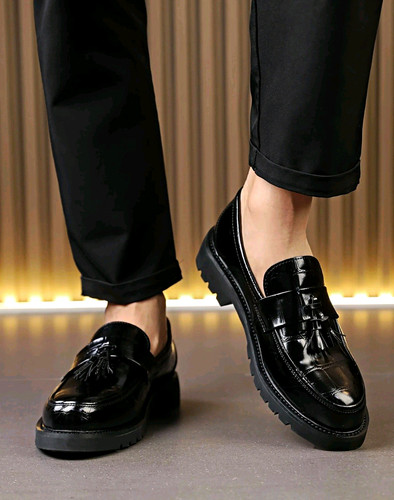 Men black crocodile print - men's,