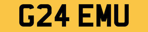 Graeme number plate g24 - plate,