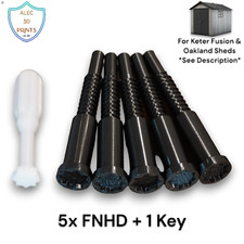 Keter Fusion / Oakland spare part replacement door pin set 5x FNHD + key 