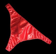 Classic Colours, MENS Satin Single Skin Thong Panties