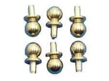 Dolls House Door Knobs 6 Brass