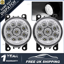 2x Front Fog Lights Lamps LED DRL For Ford Fiesta Focus Transit Connect MK6 MK7