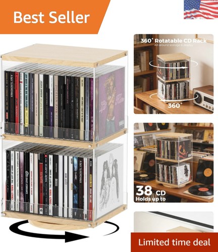 Compact tier acrylic wood - 2-tier,