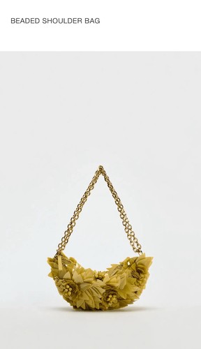 Zara yellow beaded shoulder - zara,