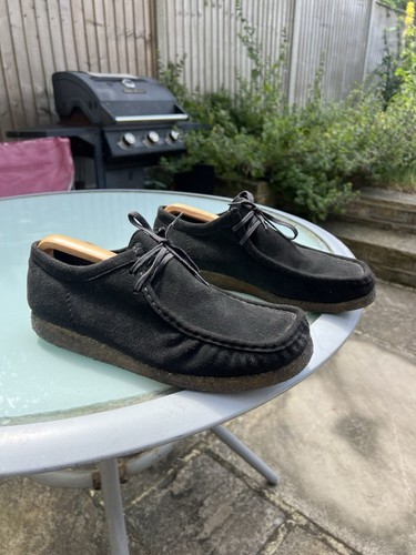 Clarks wallabees black suede - clarks,