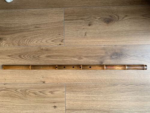Brown bamboo shakuhachi flute - bamboo,