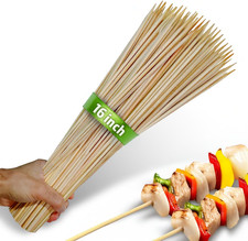 100Pcs 16" Long Bamboo Skewers